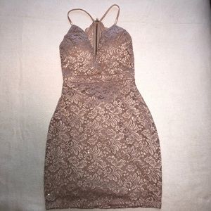 Lace Champagne Dress